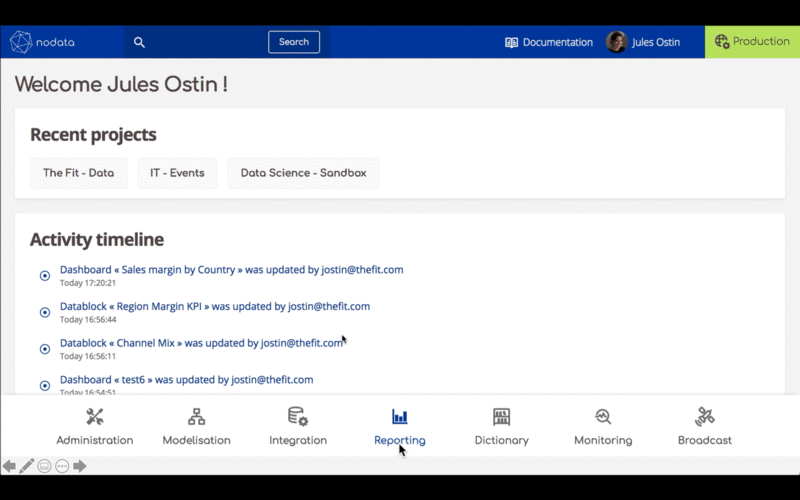Creation datablocks and dashboard .gif